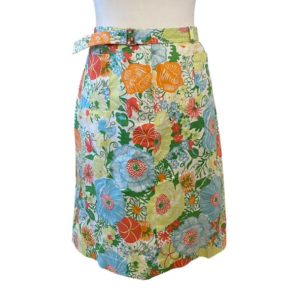Talbots Spring Time Floral Cotton Skirt - Picture 1 of 6